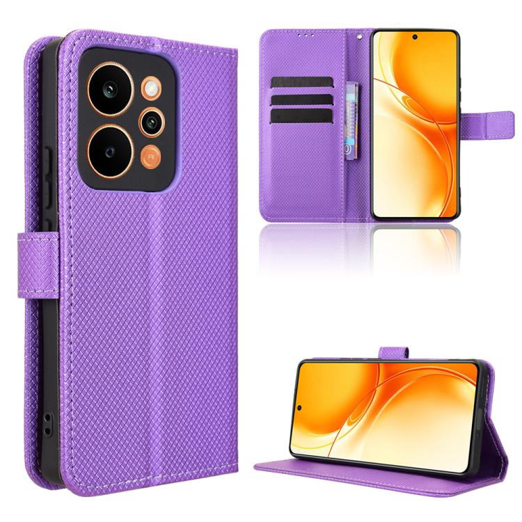 Custodia in pelle con trama a diamante per Realme P4 Power 5G e modelli