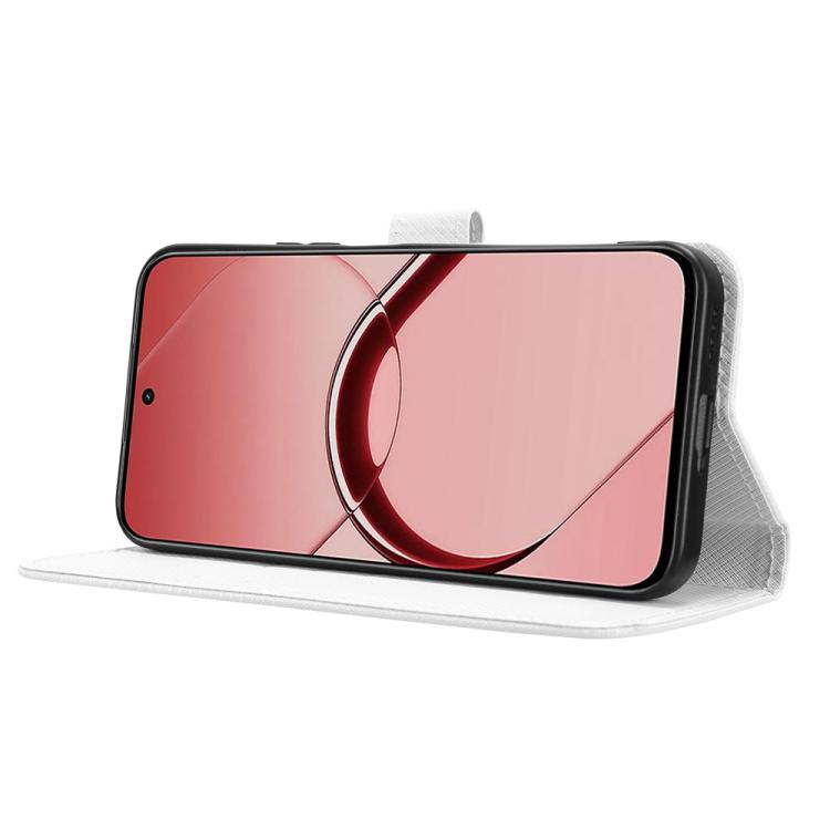Custodia in pelle con trama a diamante per Realme 16T 5G e modelli compatibili