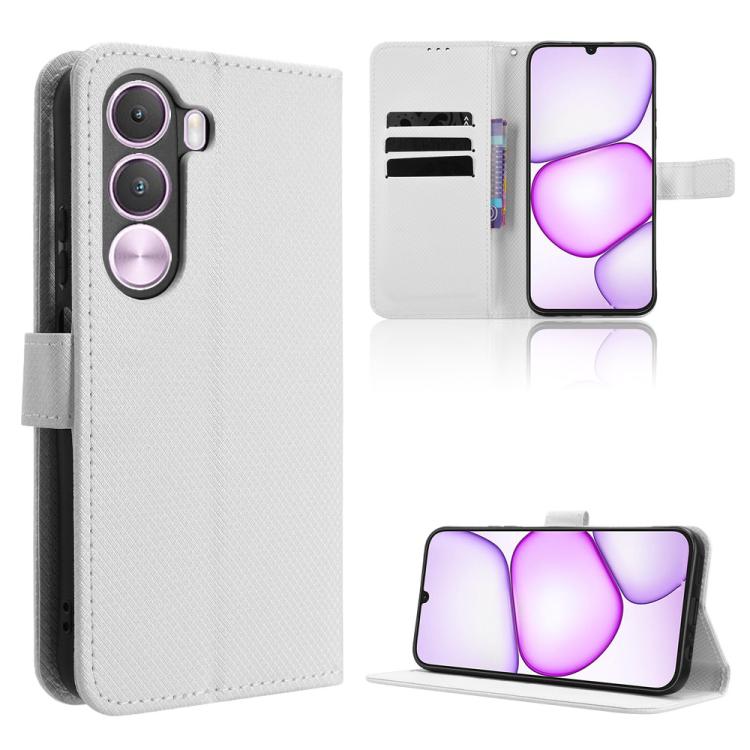 Custodia in pelle con trama a diamante per Realme 16T 5G e modelli compatibili