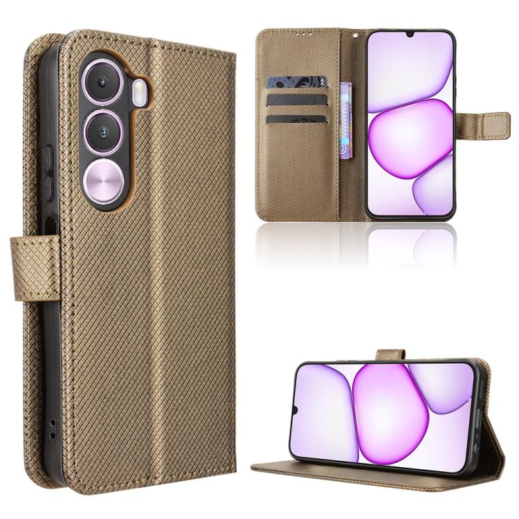 Custodia in pelle con trama a diamante per Realme 16T 5G e modelli compatibili