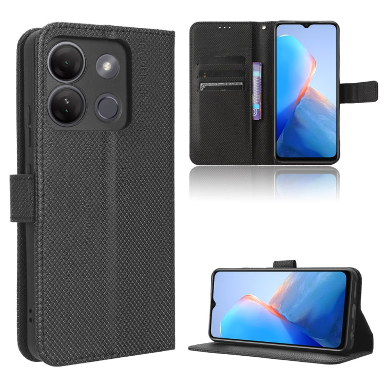 Custodia in pelle con trama a diamante per Infinix Note 30i e Note 30 Pro