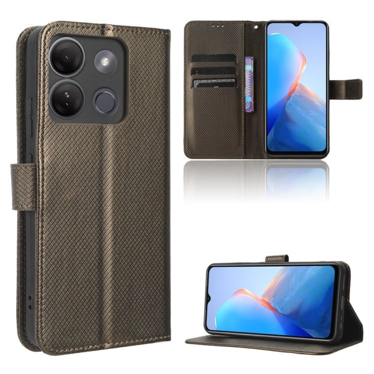 Custodia in pelle con trama a diamante per Infinix Note 30i e Note 30 Pro