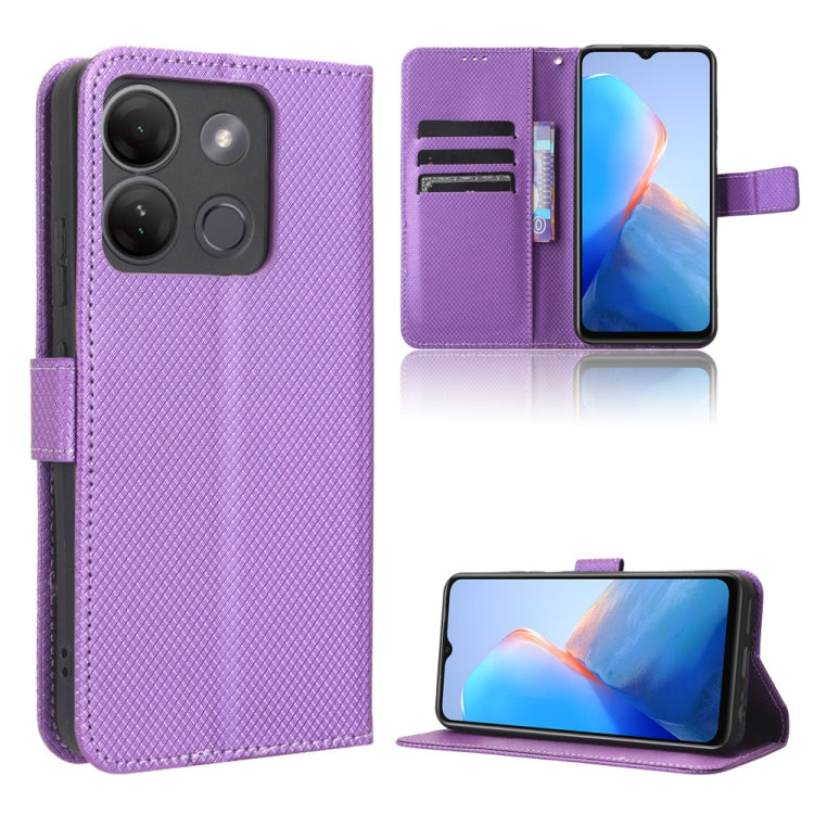 Custodia in pelle con trama a diamante per Infinix Note 30i e Note 30 Pro