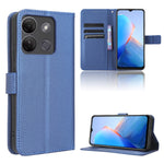 Custodia in pelle con trama a diamante per Infinix Hot 30 5G e modelli