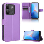 Custodia in pelle con trama a diamante per Infinix Hot 30 5G e modelli