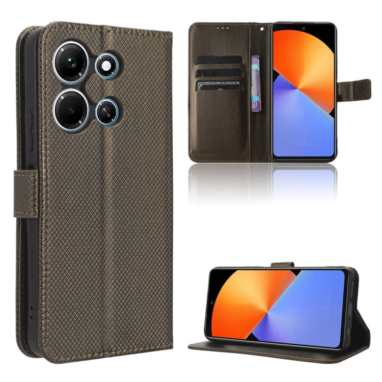 Custodia in pelle con trama a diamante per Infinix Note 30i e Note 30 Pro