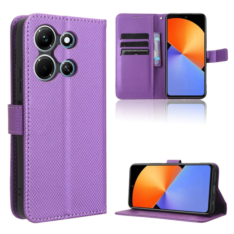 Custodia in pelle con trama a diamante per Infinix Note 30i e Note 30 Pro