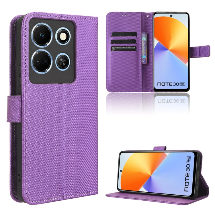 Custodia in pelle con trama a diamante per Infinix Note 30i e Note 30 Pro