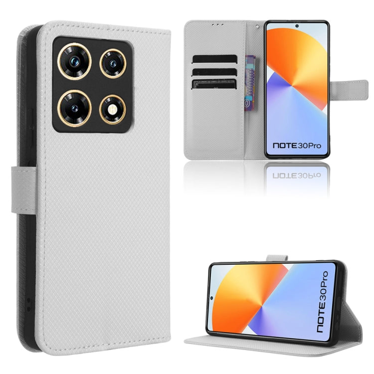 Custodia in pelle con trama a diamante per Infinix Note 30i e Note 30 Pro
