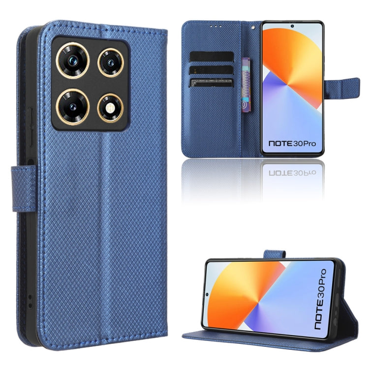 Custodia in pelle con trama a diamante per Infinix Note 30i e Note 30 Pro