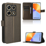 Custodia in pelle con trama a diamante per Infinix Note 30i e Note 30 Pro