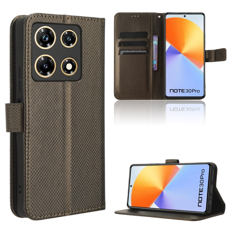 Custodia in pelle con trama a diamante per Infinix Note 30i e Note 30 Pro