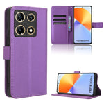 Custodia in pelle con trama a diamante per Infinix Note 30i e Note 30 Pro