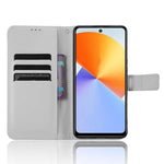 Custodia per telefono in pelle con trama a diamante, For Infinix Note 30 VIP