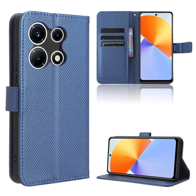 Custodia per telefono in pelle con trama a diamante, For Infinix Note 30 VIP