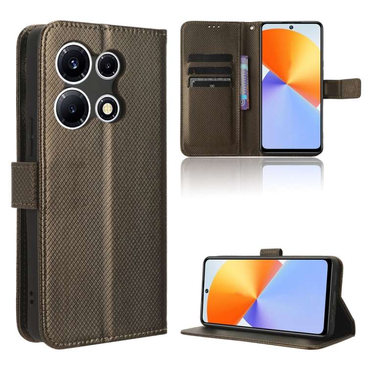 Custodia per telefono in pelle con trama a diamante, For Infinix Note 30 VIP