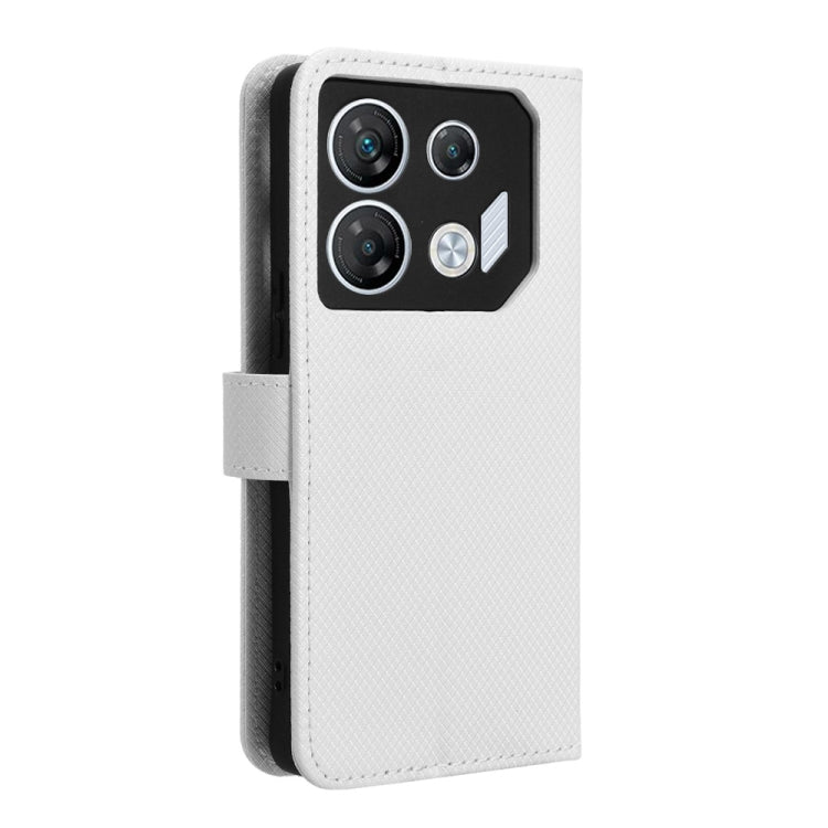 Custodia in pelle con trama a diamante per Infinix Hot 30 5G e modelli