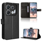 Custodia in pelle con trama a diamante per Infinix Hot 30 5G e modelli
