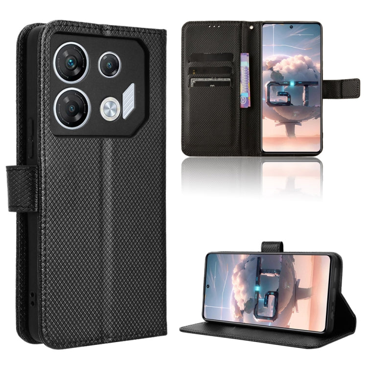 Custodia in pelle con trama a diamante per Infinix Hot 30 5G e modelli