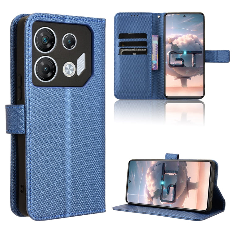 Custodia in pelle con trama a diamante per Infinix Hot 30 5G e modelli