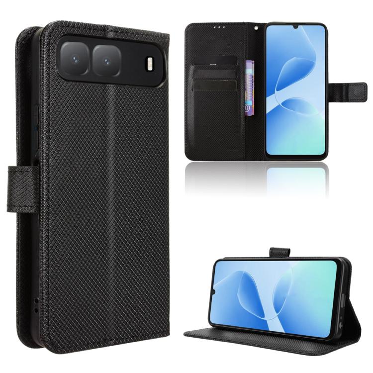 Custodia in pelle con trama a diamante per Infinix Smart 20 4G
