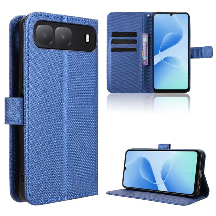 Custodia in pelle con trama a diamante per Infinix Smart 20 4G