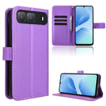 Custodia in pelle con trama a diamante per Infinix Smart 20 4G