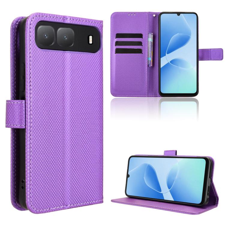 Custodia in pelle con trama a diamante per Infinix Smart 20 4G