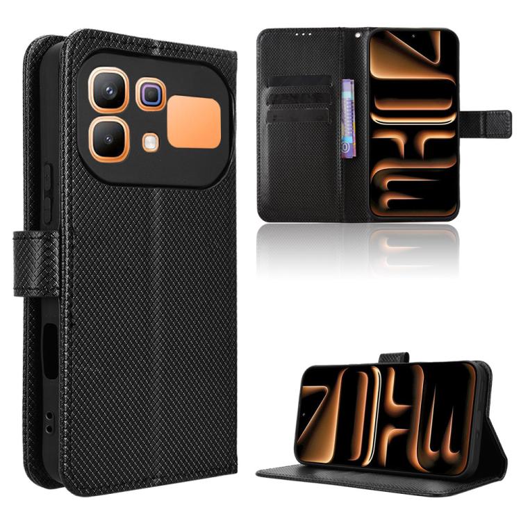 Custodia in pelle con trama a diamante per Infinix Smart 20 4G