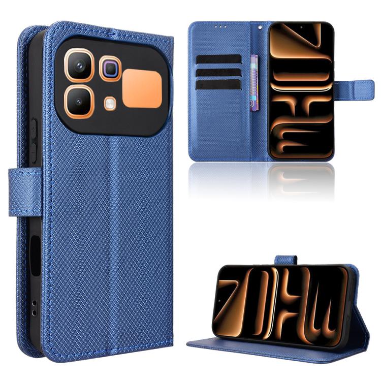 Custodia in pelle con trama a diamante per Infinix Smart 20 4G