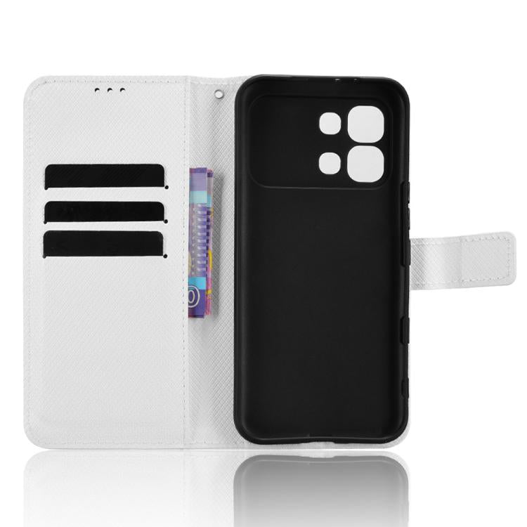 Custodia in pelle con trama a diamante per Infinix Smart 20 4G