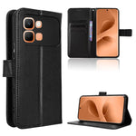 Custodia in pelle con trama a diamante per Infinix Smart 20 4G