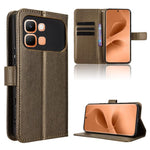 Custodia in pelle con trama a diamante per Infinix Smart 20 4G