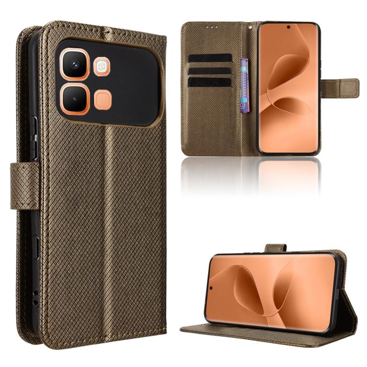 Custodia in pelle con trama a diamante per Infinix Smart 20 4G