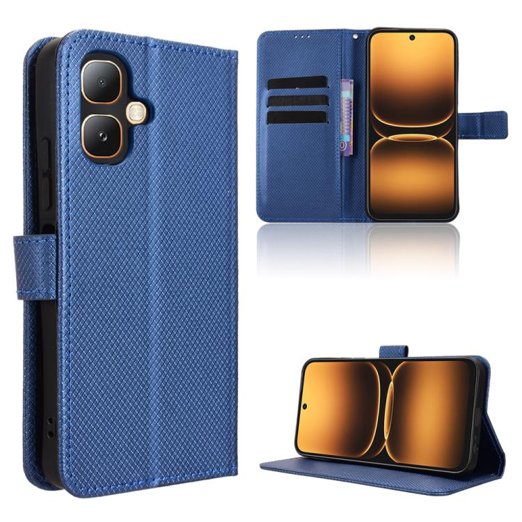 Custodia in pelle con trama a diamante per Infinix Smart 20 4G