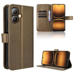 Custodia in pelle con trama a diamante per Infinix Smart 20 4G