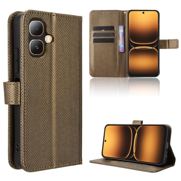 Custodia in pelle con trama a diamante per Infinix Smart 20 4G