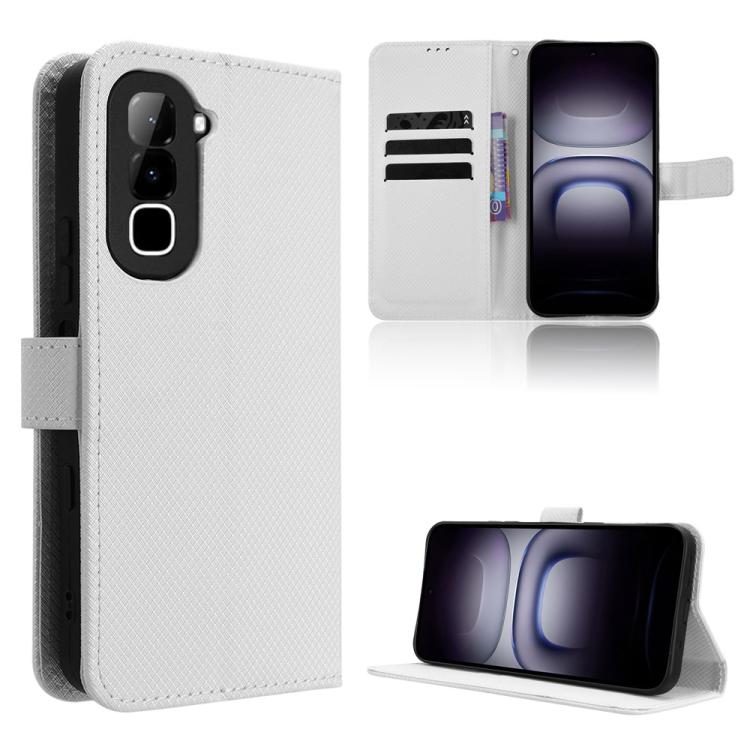 Custodia in pelle con trama a diamante per Infinix GT 50 Pro 5G