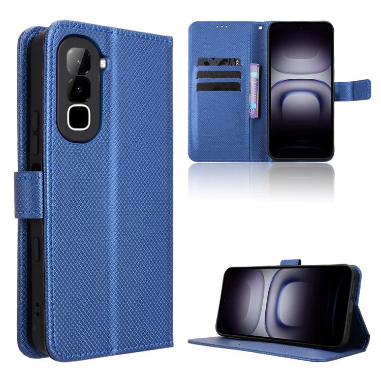 Custodia in pelle con trama a diamante per Infinix GT 50 Pro 5G