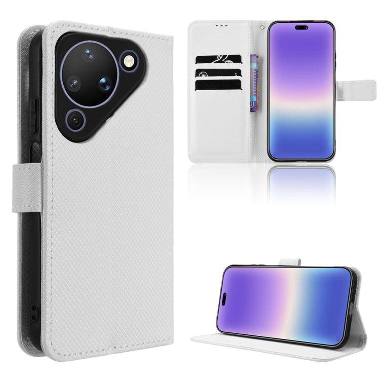 Custodia in pelle con trama a diamante per Huawei Enjoy 90 Pro Max 5G e nova 15
