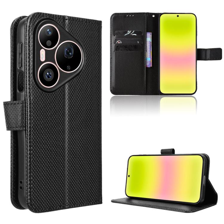 Custodia in pelle con trama a diamante per Huawei Enjoy 90 Pro Max 5G e nova 15