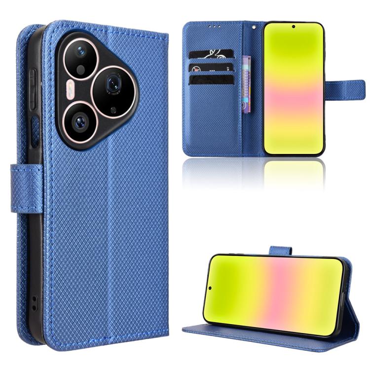 Custodia in pelle con trama a diamante per Huawei Enjoy 90 Pro Max 5G e nova 15