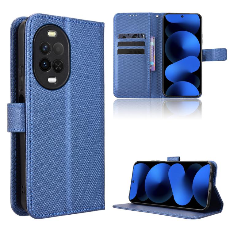 Custodia in pelle con trama a diamante per Huawei nova Y74 4G e modelli