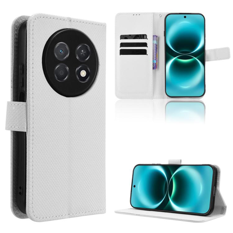 Custodia in pelle con trama a diamante per Huawei Enjoy 90 Pro Max 5G e nova 15