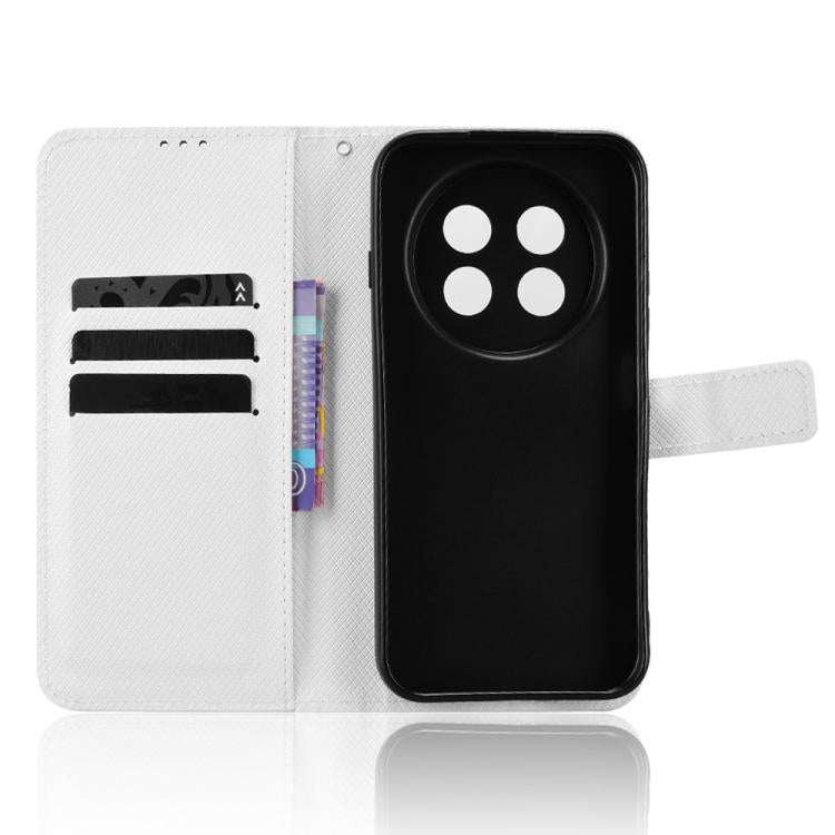 Custodia in pelle con trama a diamante per Huawei Enjoy 90 Pro Max 5G e nova 15