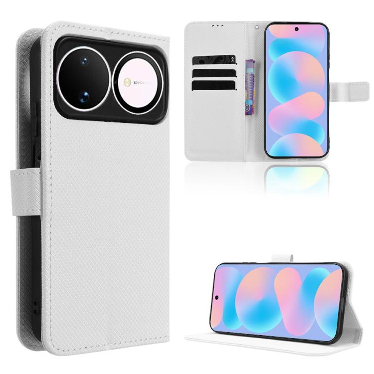 Custodia in pelle con trama a diamante per Huawei nova Y74 4G e modelli