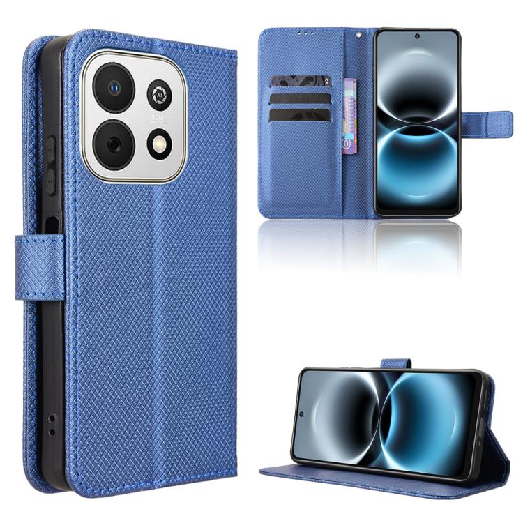 Custodia in pelle con trama a diamante per Huawei nova Y74 4G e modelli