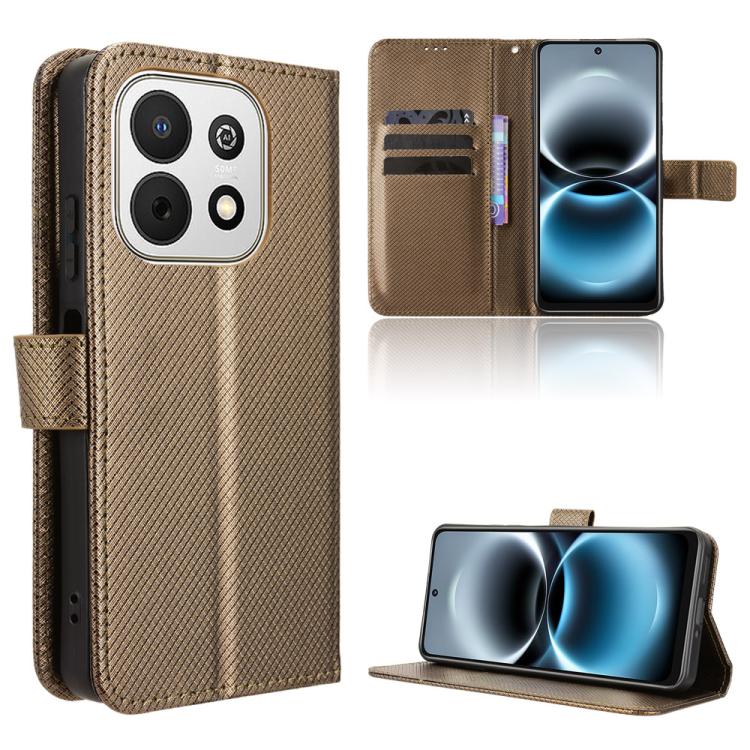Custodia in pelle con trama a diamante per Huawei nova Y74 4G e modelli