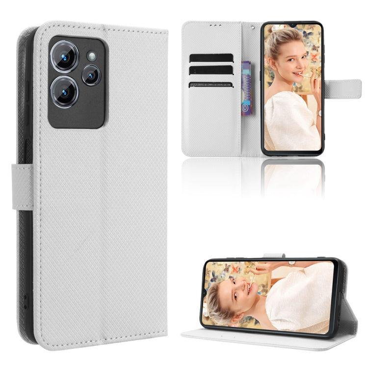 Custodia per telefono in pelle con trama a diamante, For Oukitel C32