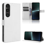 Custodia in pelle con trama a diamante per Sony Xperia 1 VI 2024 e modelli